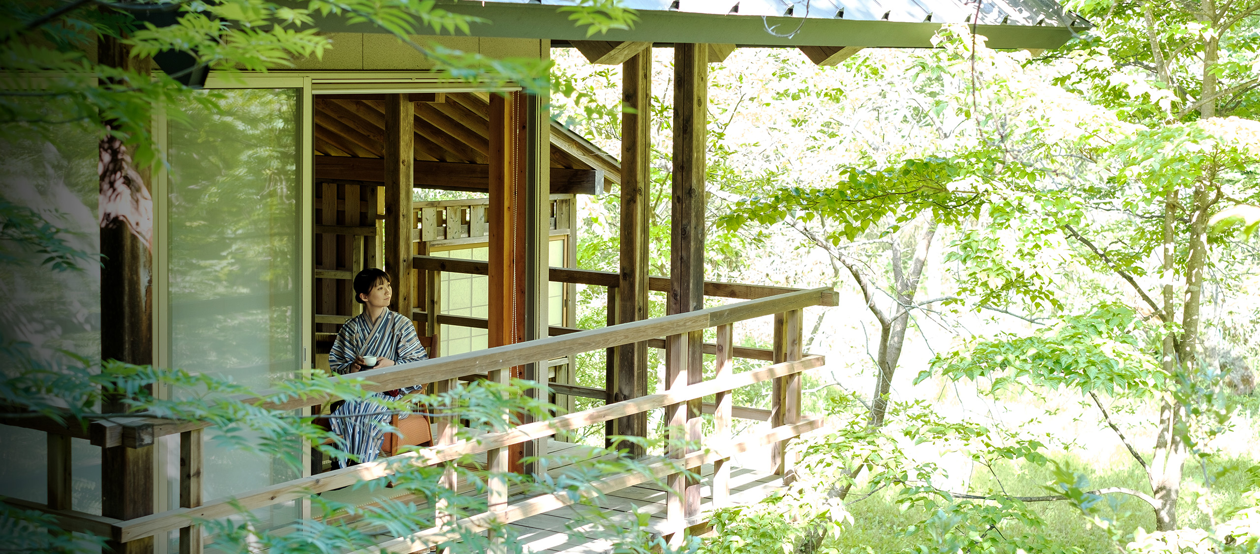 温泉山荘 だいこんの花 — 宮城・遠刈田温泉 · 約1万坪の自然林に18の離れが点在する温泉山荘