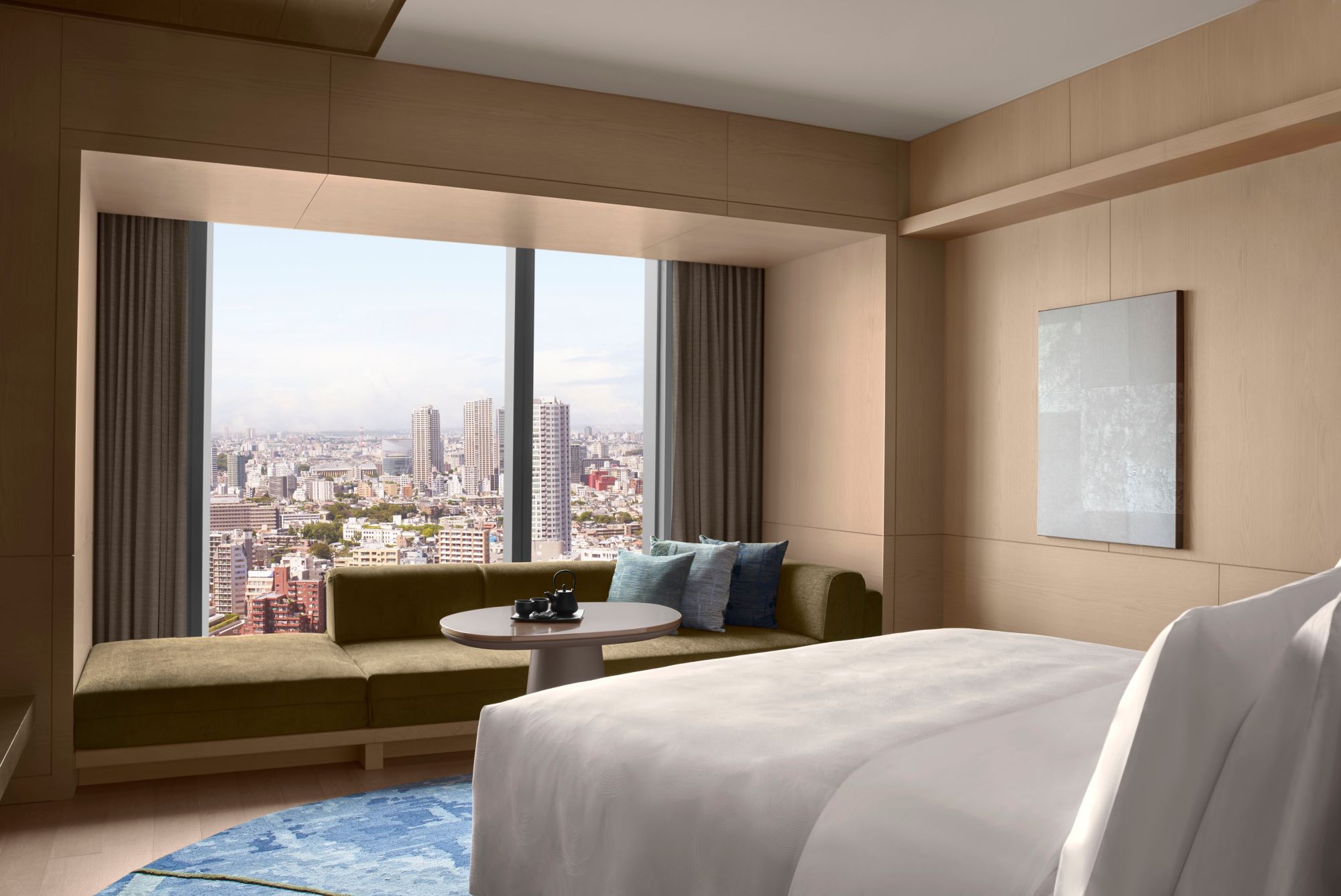 JWマリオット・ホテル東京 — 高層階キングルームから望む品川・東京湾方面の眺望